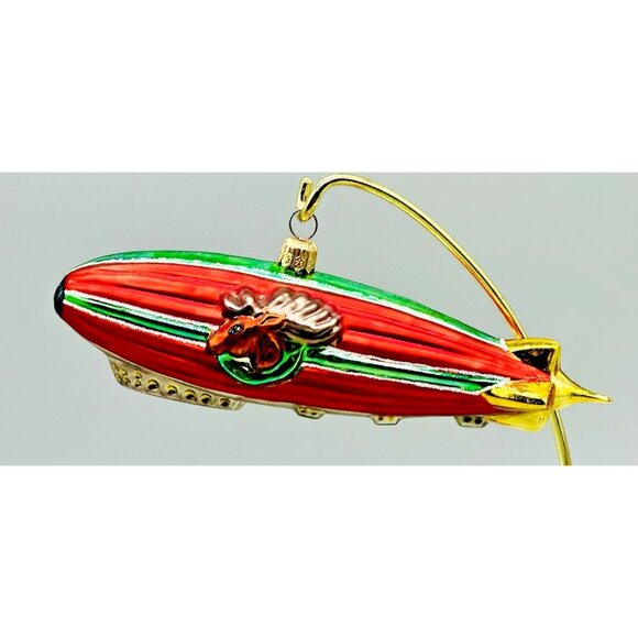 Christopher Radko Santa Reindeer Zippidee Zeppelin Blimp Christmas Ornament 1999 - Picture 4 of 8